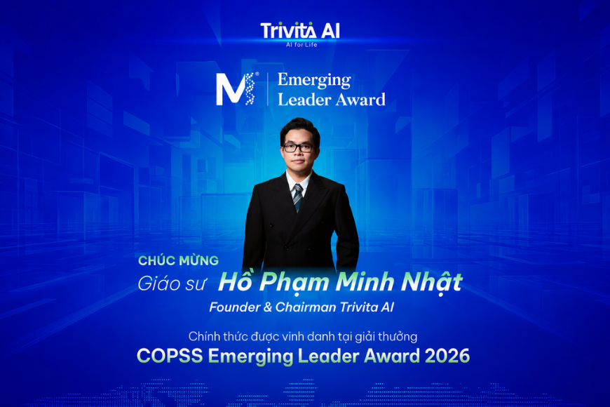 Trivita AI chúc mừng Founder & Chairman đạt COPSS Emerging Leader Award 2026